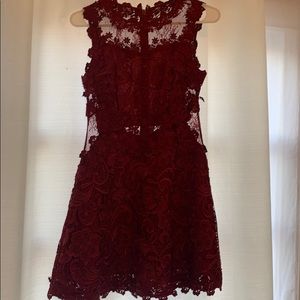 Red lace dress